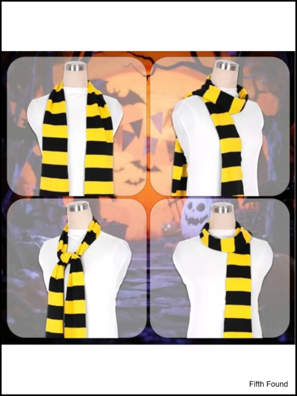 Soft Knit Striped Scarf Wizard Cosplay Neckerchief Winter Men Women